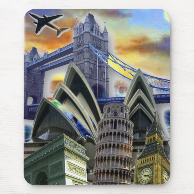 Monuments Collage Mousepad (Front)
