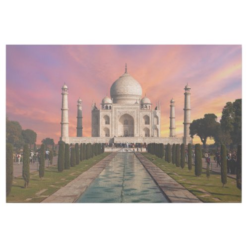 Monuments  Colorful View of the Taj Mahal Gallery Wrap