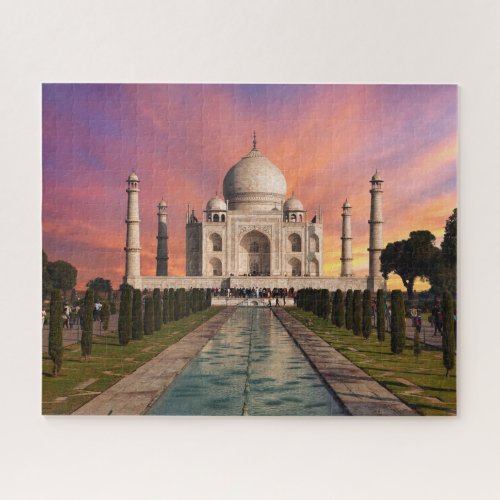 Monuments  Colorful View of the Taj Mahal Jigsaw Puzzle