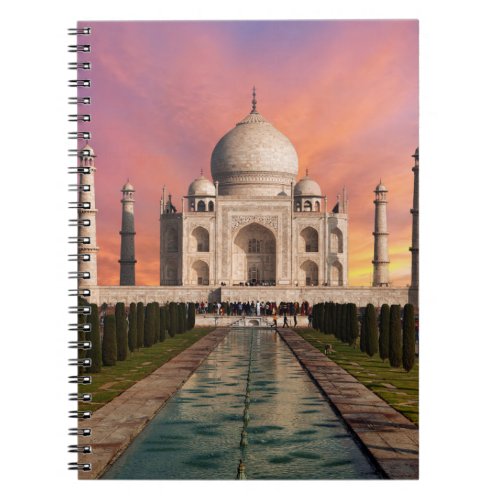 Monuments  Colorful View of the Taj Mahal Notebook