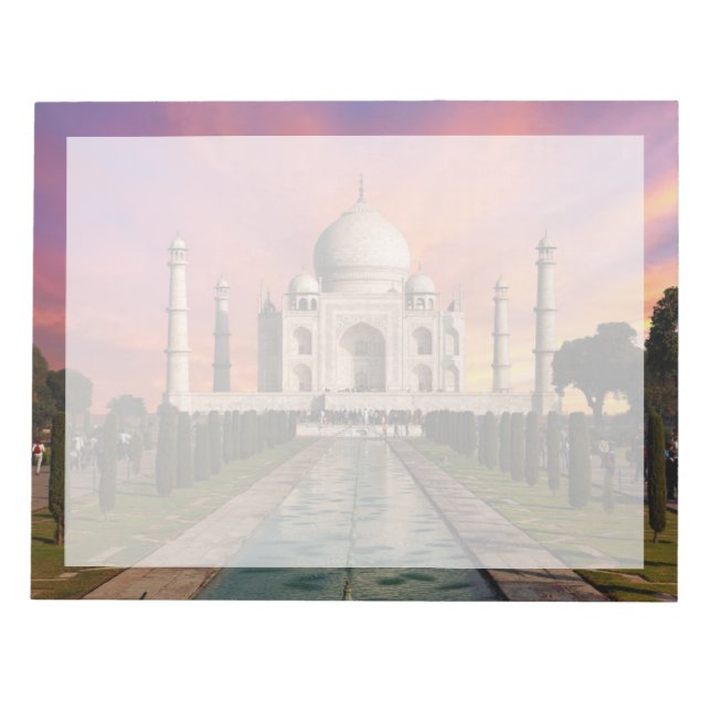 Monuments | Colorful View of the Taj Mahal Notepad (Front)