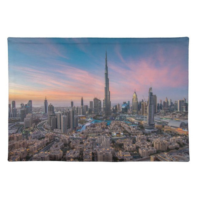 Monuments | Dubai Cityscape Cloth Placemat (Front)