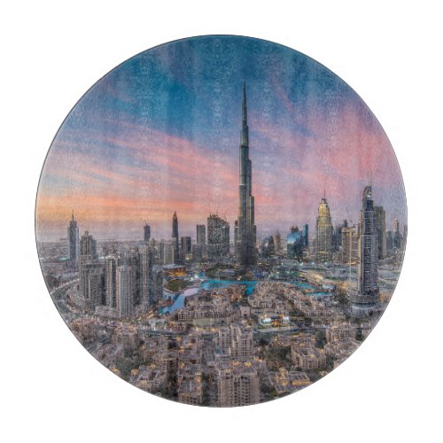 Monuments  Dubai Cityscape Cutting Board