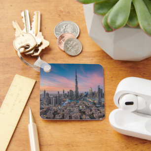 Monuments Dubai Cityscape Keychain