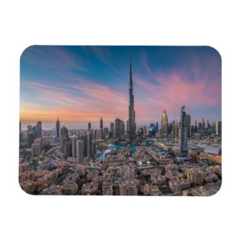 Monuments | Dubai Cityscape Magnet by intothewild at Zazzle