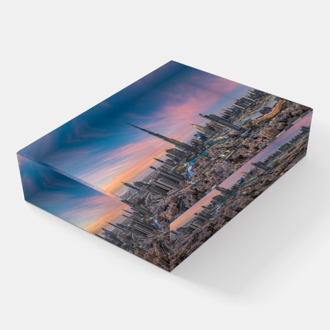 Monuments | Dubai Cityscape Paperweight (Angled)