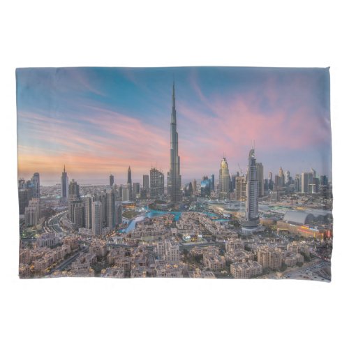 Monuments  Dubai Cityscape Pillow Case