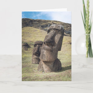 Monuments Easter Island, Chile Card