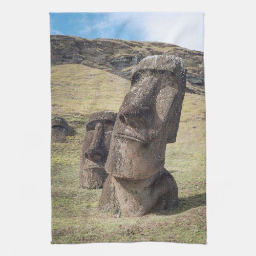 Monuments  Easter Island Chile Kitchen Towel