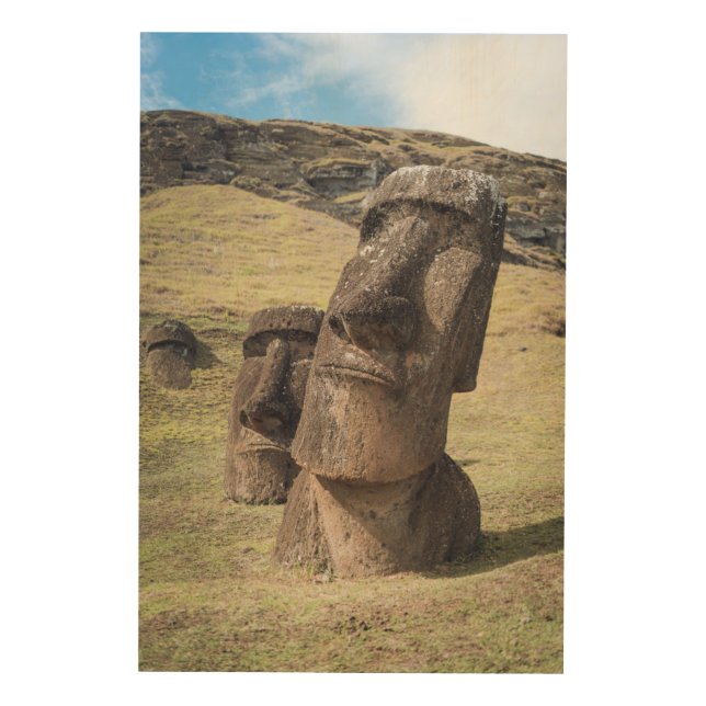 Monuments | Easter Island, Chile Wood Wall Art (Front)