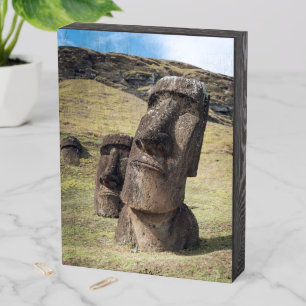 Monuments   Easter Island, Chile Wooden Box Sign