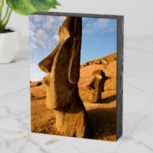 Monuments Easter Island Wooden Box Sign