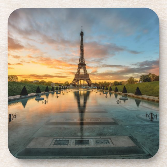 Monuments | Eiffel Tower Sunrise Beverage Coaster (Front)