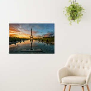 Monuments   Eiffel Tower Sunrise Foam Board