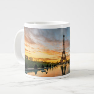 Monuments Eiffel Tower Sunrise Giant Coffee Mug