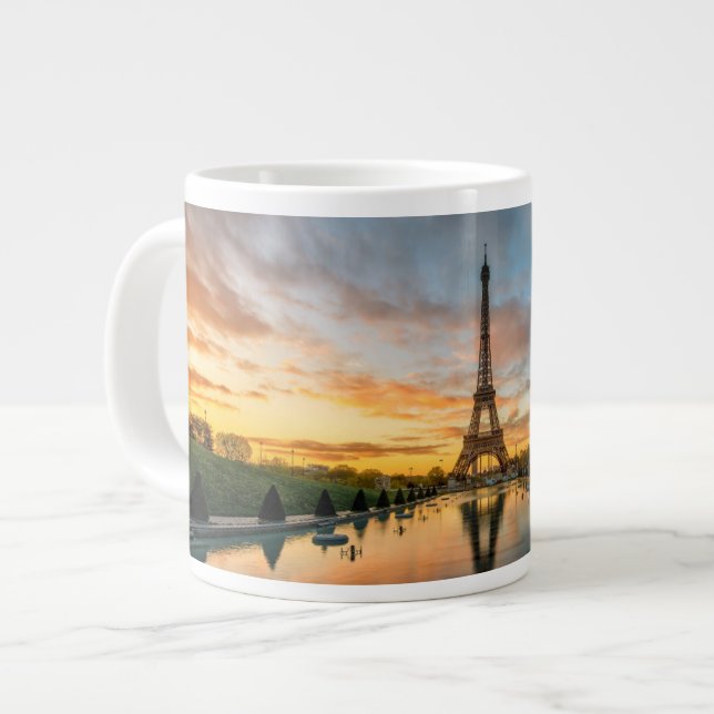 Monuments | Eiffel Tower Sunrise Giant Coffee Mug (Front Left)