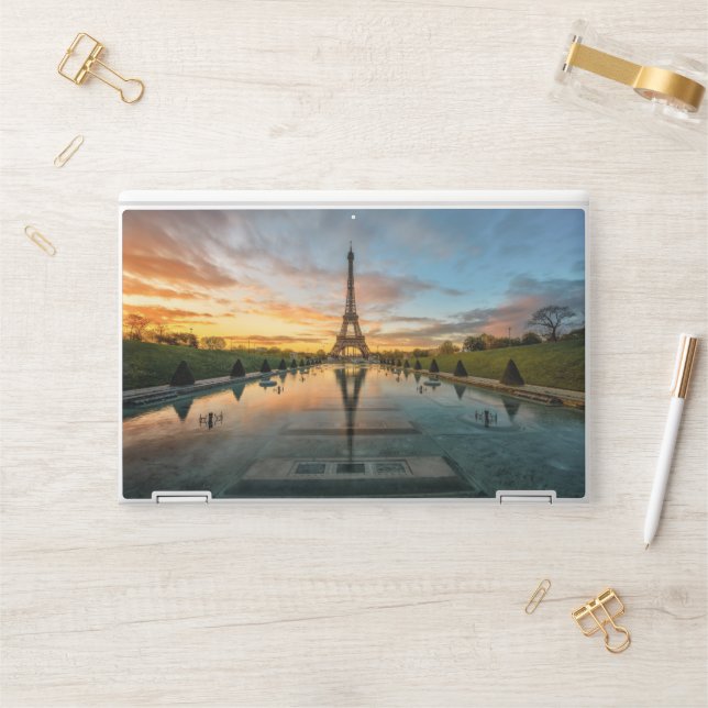 Monuments | Eiffel Tower Sunrise HP Laptop Skin (Desk)