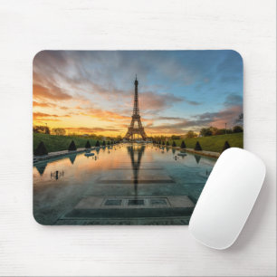 Monuments Eiffel Tower Sunrise Mouse Pad
