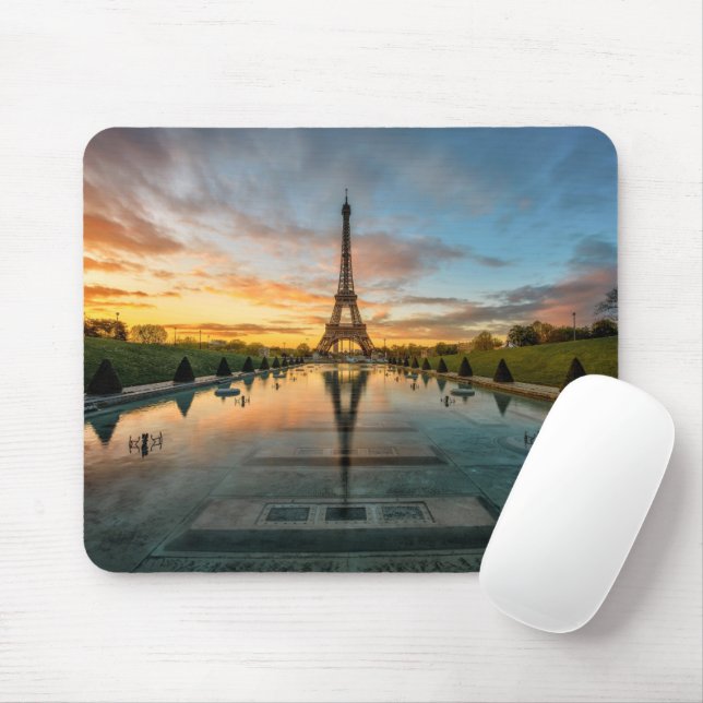 Monuments | Eiffel Tower Sunrise Mouse Pad (With Mouse)