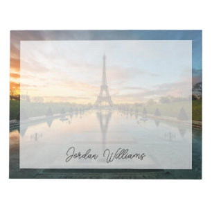 Monuments Eiffel Tower Sunrise Notepad