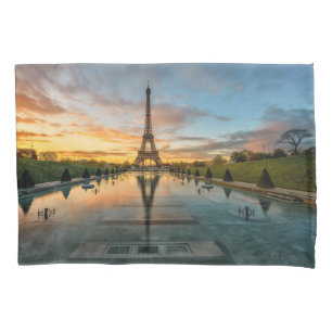 Monuments   Eiffel Tower Sunrise Pillow Case