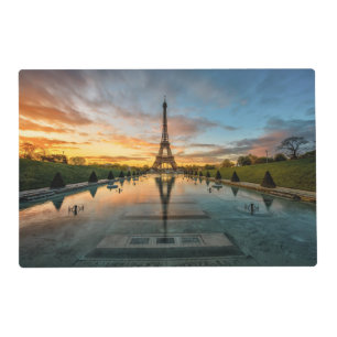 Monuments Eiffel Tower Sunrise Placemat