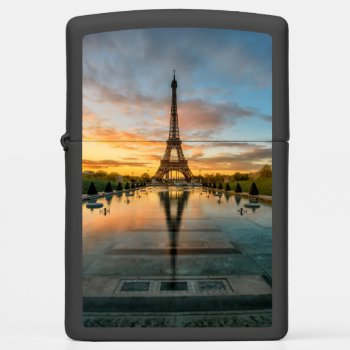 Monuments | Eiffel Tower Sunrise Zippo Lighter by intothewild at Zazzle