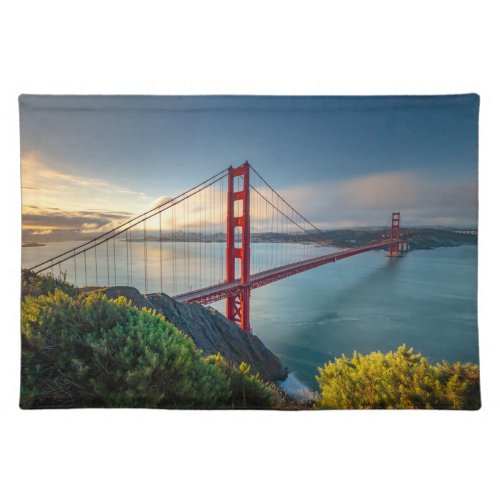 Monuments  Golden Gate San Francisco Cloth Placemat