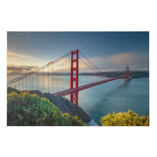 Monuments  Golden Gate San Francisco Faux Canvas Print