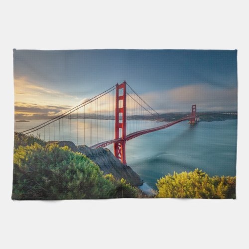Monuments  Golden Gate San Francisco Kitchen Towel