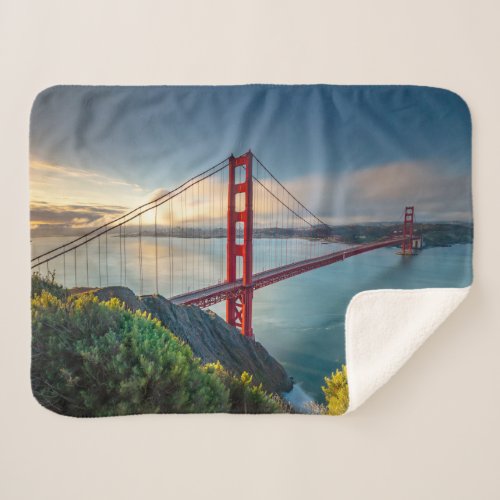 Monuments  Golden Gate San Francisco Sherpa Blanket