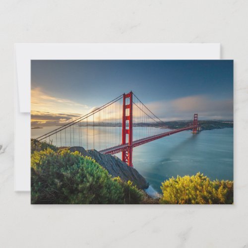 Monuments  Golden Gate San Francisco Thank You Card