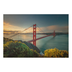 Monuments Golden Gate San Francisco Wood Wall Art