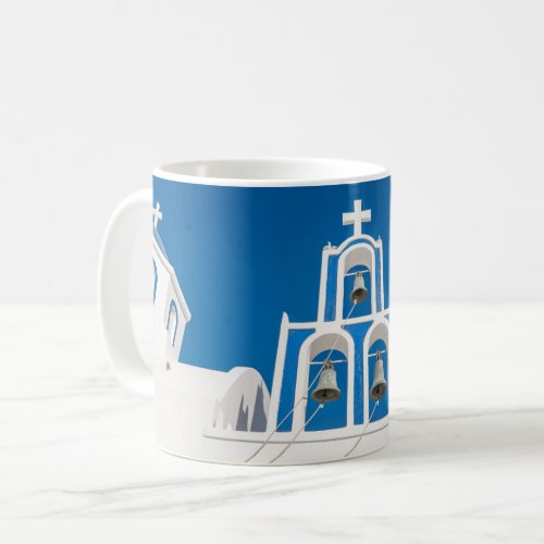 Monuments  Greek Blue Dome Church Coffee Mug