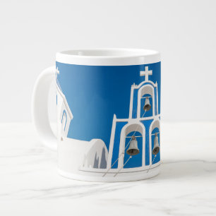 Monuments Greek Blue Dome Church Giant Coffee Mug