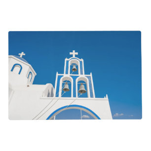 Monuments Greek Blue Dome Church Placemat
