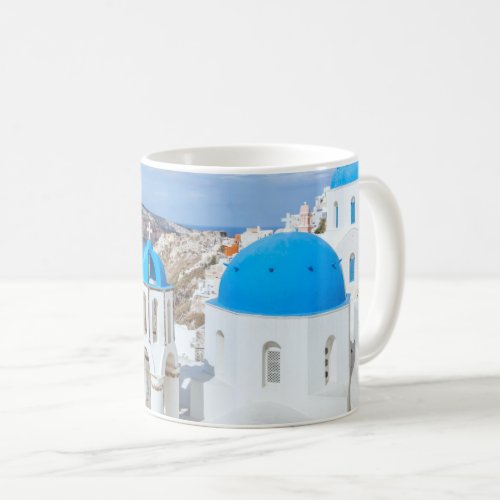 Monuments  Greek Blue Domed Churches Coffee Mug