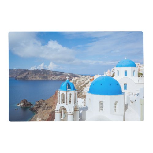 Monuments  Greek Blue Domed Churches Placemat