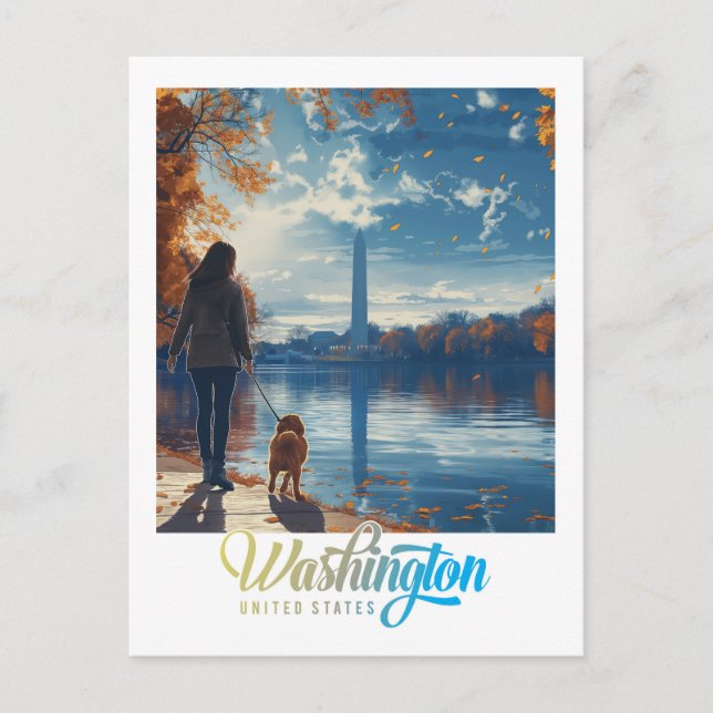 Monuments & History: Washington DC Postcard (Front)