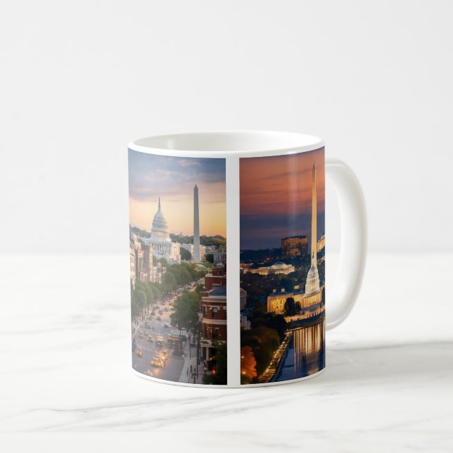 Monuments in Harmony: Washington DC Skyline Magazi Coffee Mug (Front Right)
