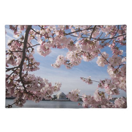 Monuments  Jefferson Memorial Cherry Blossoms Cloth Placemat