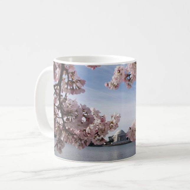 Monuments | Jefferson Memorial Cherry Blossoms Coffee Mug (Front Left)
