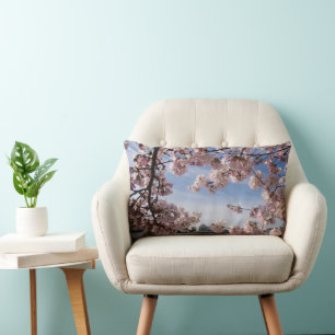 Monuments Jefferson Memorial Cherry Blossoms Lumbar Pillow