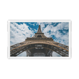 Monuments Looking Up at the Eiffel Tower Acrylic Tray