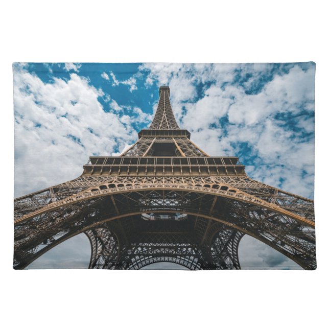 Monuments | Looking Up at the Eiffel Tower Cloth Placemat (Front)