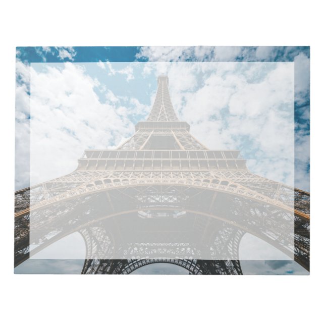Monuments | Looking Up at the Eiffel Tower Notepad (Front)