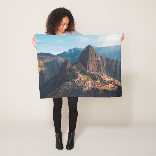 Monuments  Machu Picchu Peru Fleece Blanket