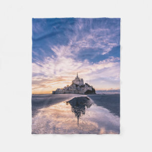Monuments Mont Saint-Michel, Normandy France Fleece Blanket