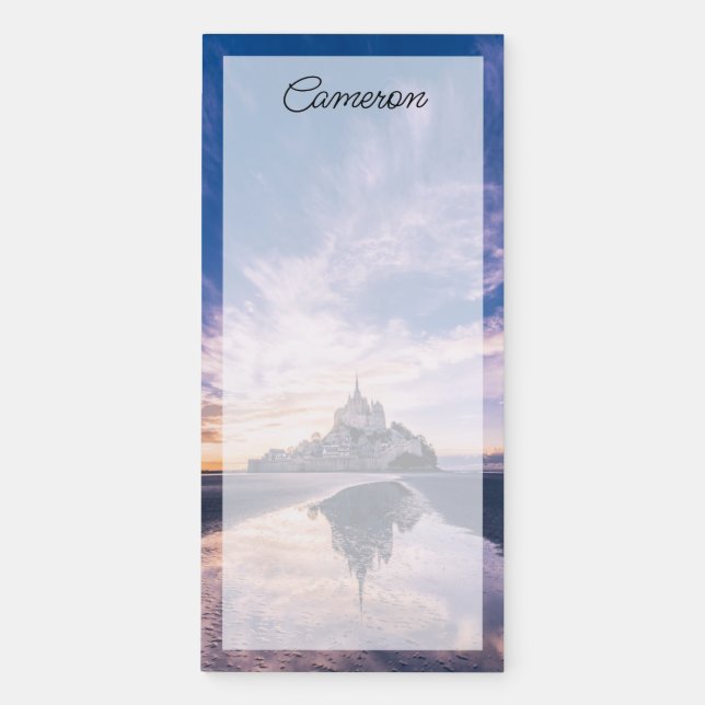 Monuments | Mont Saint-Michel, Normandy France Magnetic Notepad (Front)