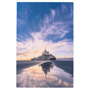 Monuments Mont Saint-Michel, Normandy France Metal Print